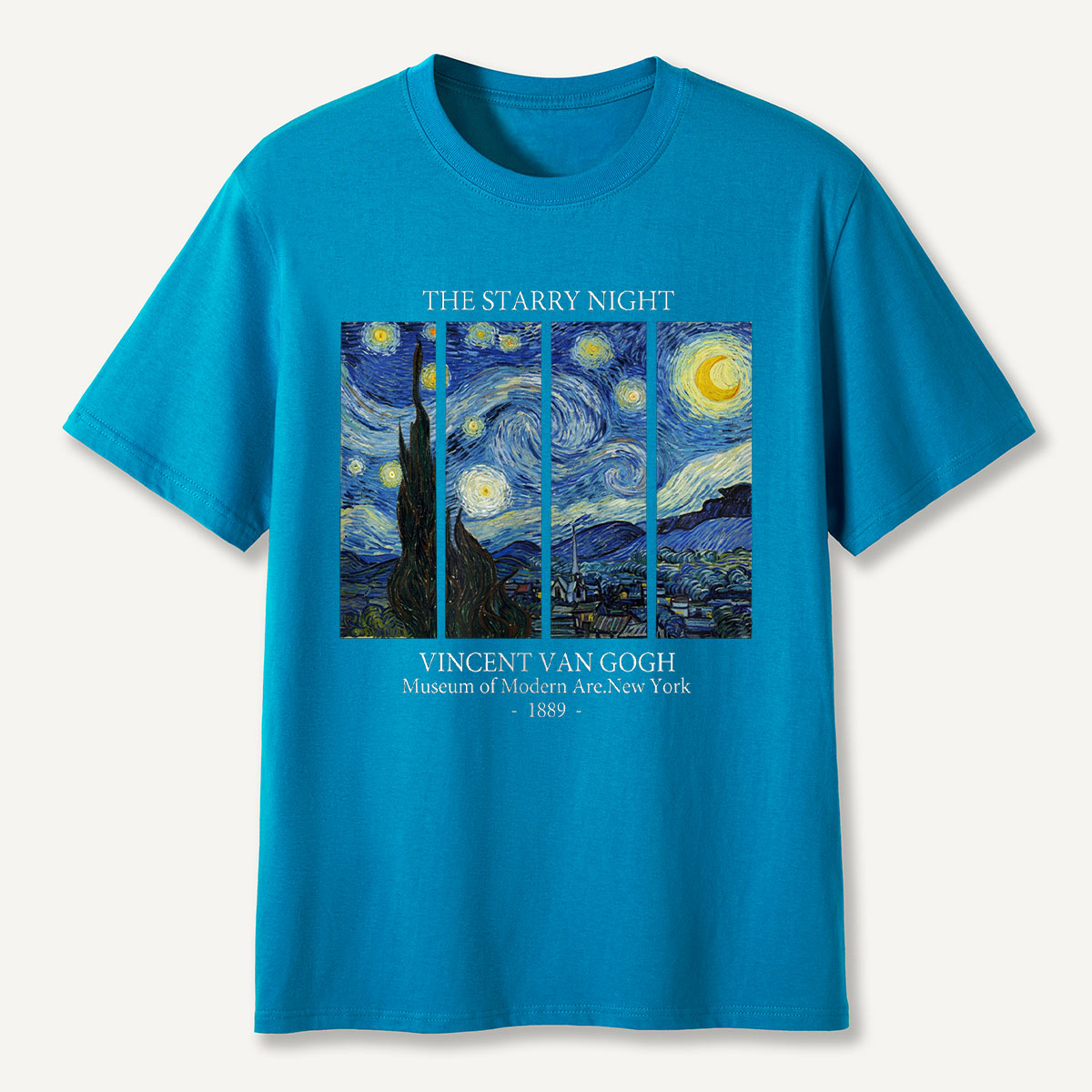 The Starry Night 1889 Panel Art T-Shirt