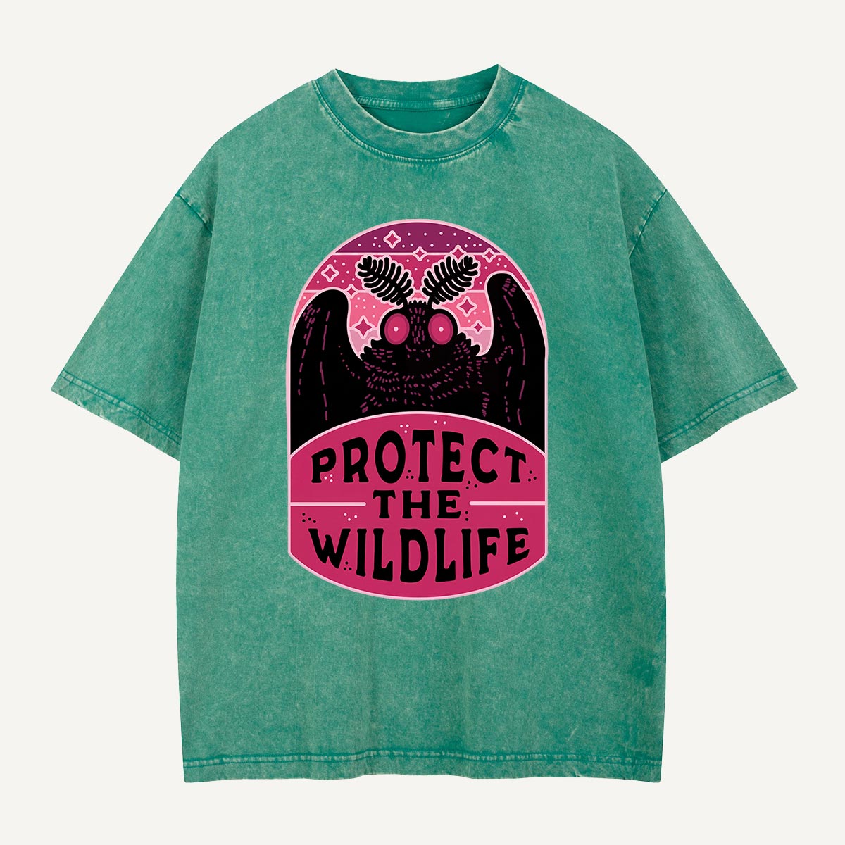 Protect the Wildlife Mothman Washed T-Shirt