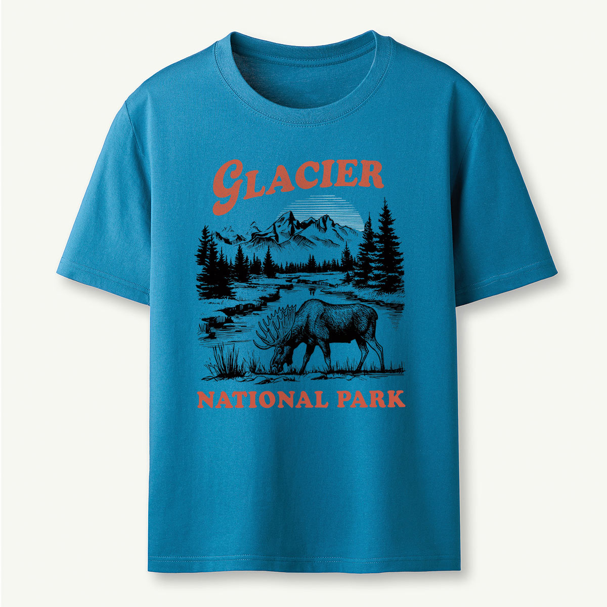 Moose Wilderness Glacier National Park T-Shirt
