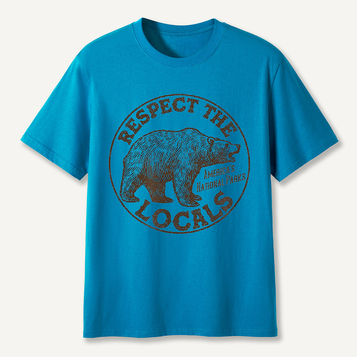 Respect the Locals Bear National Parks  T-Shirt