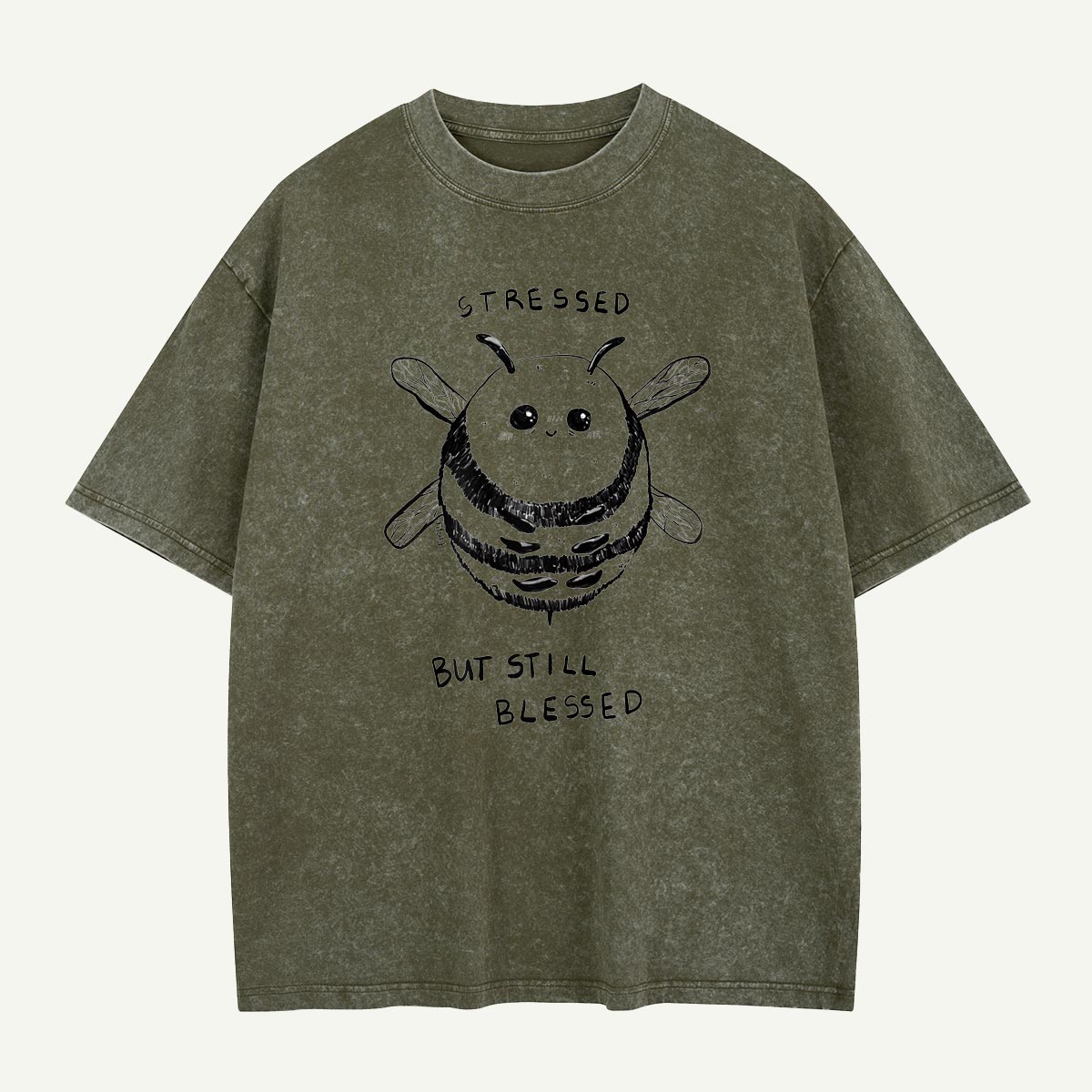 Stressed but Still Blessed Bee Washed T-Shirt