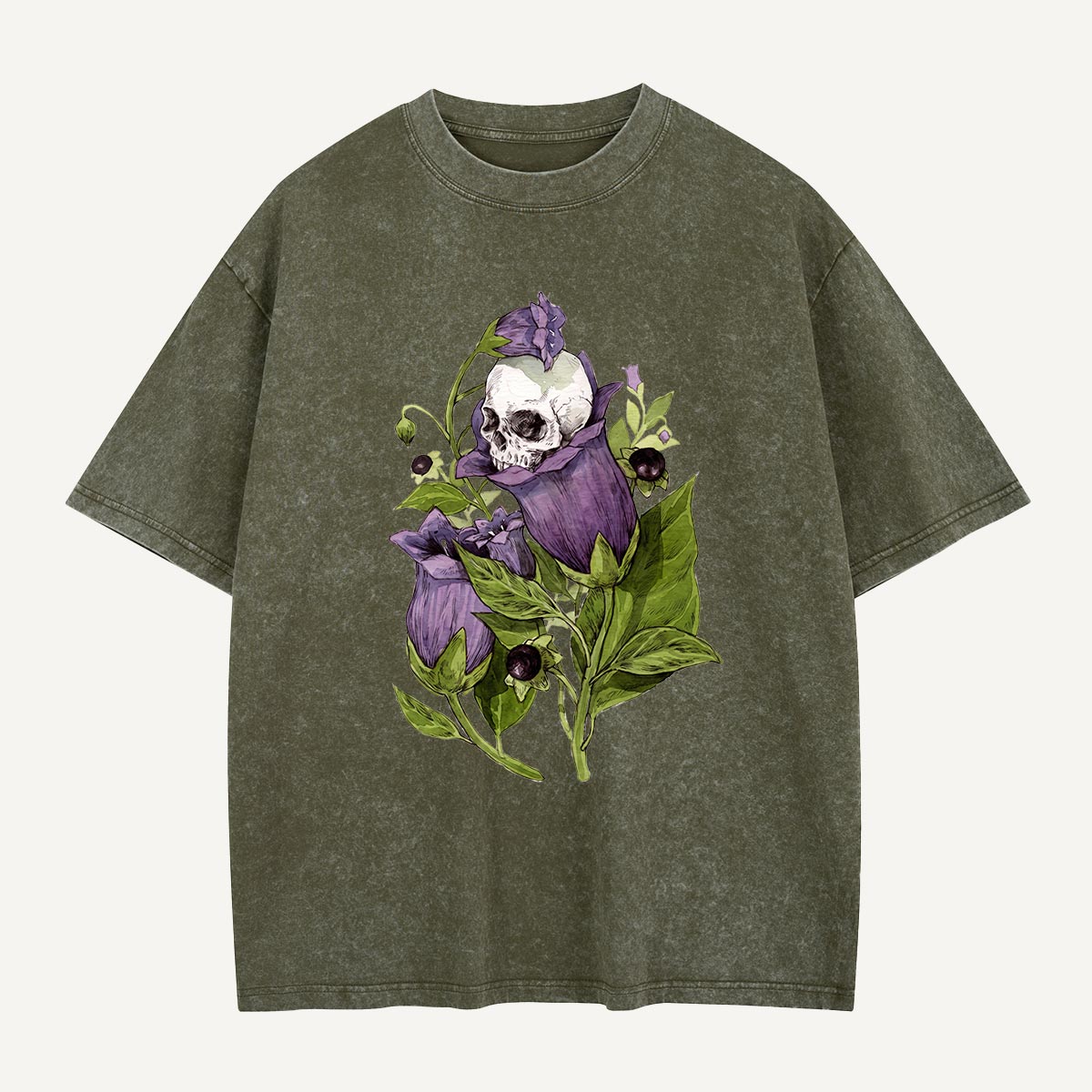 Skull in the Belladonna Washed T-Shirt