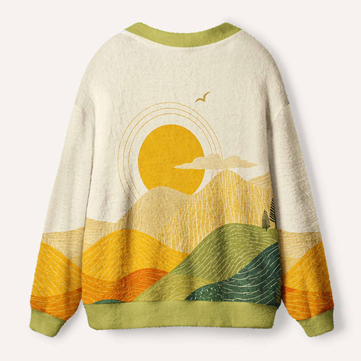 Layered Mountain Premium Ugly Cardigan Sweaters