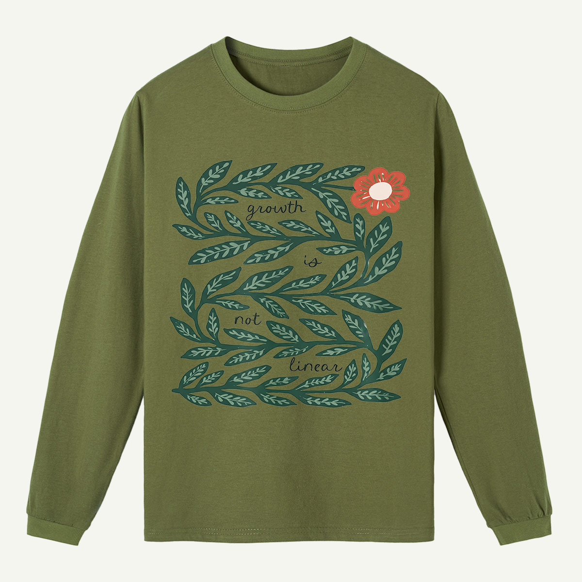 Growth Vine Art Long Sleeve T-Shirt