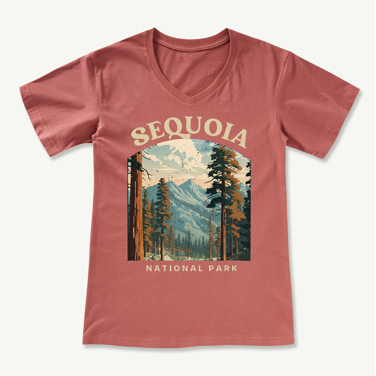 Sequoia National Park Giant Sequoia V-neck T-Shirt