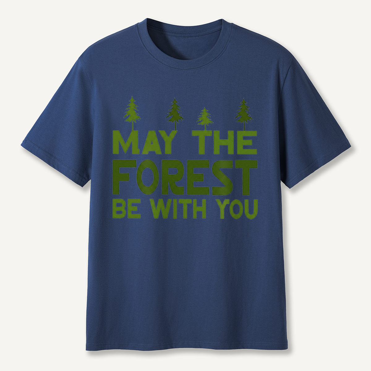 May the Forest Be With You Tree Line Mint T-Shirt