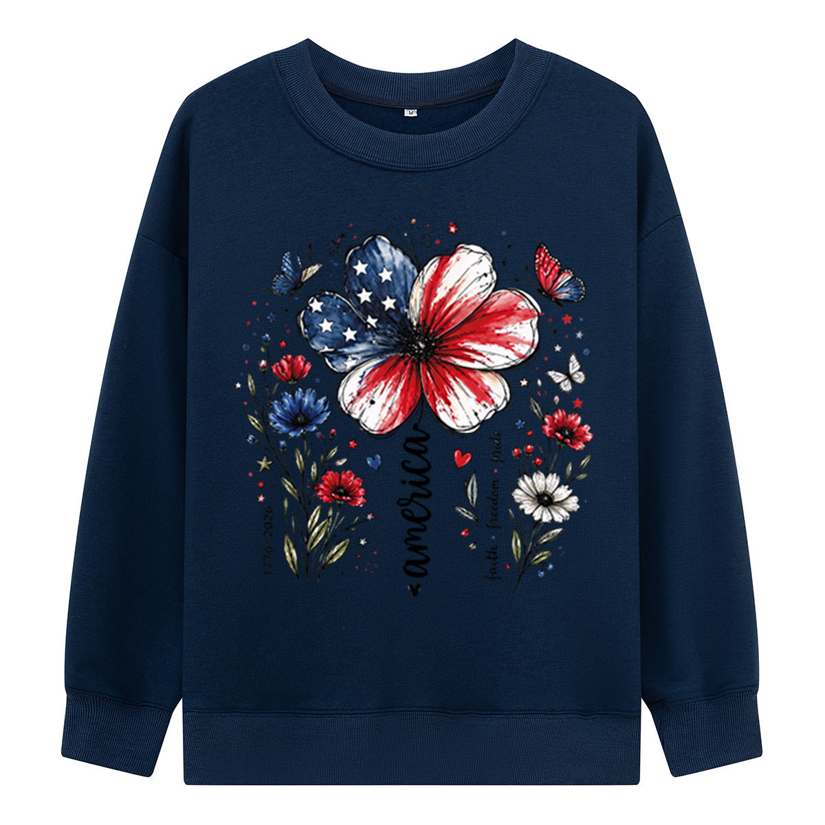 USA 250th Anniversary Floral Sweatshirts