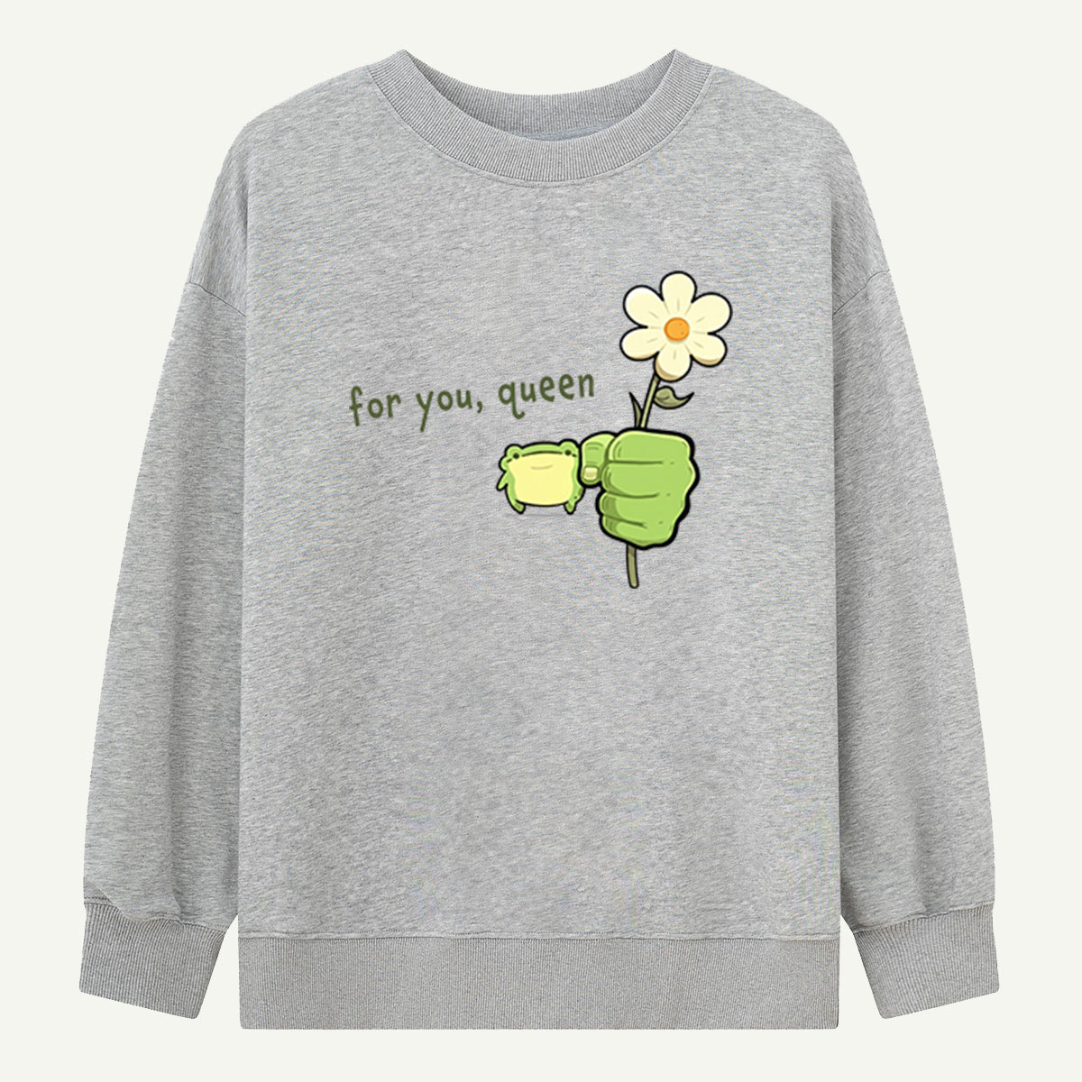 Frog Flower Graphic Sweatshirts