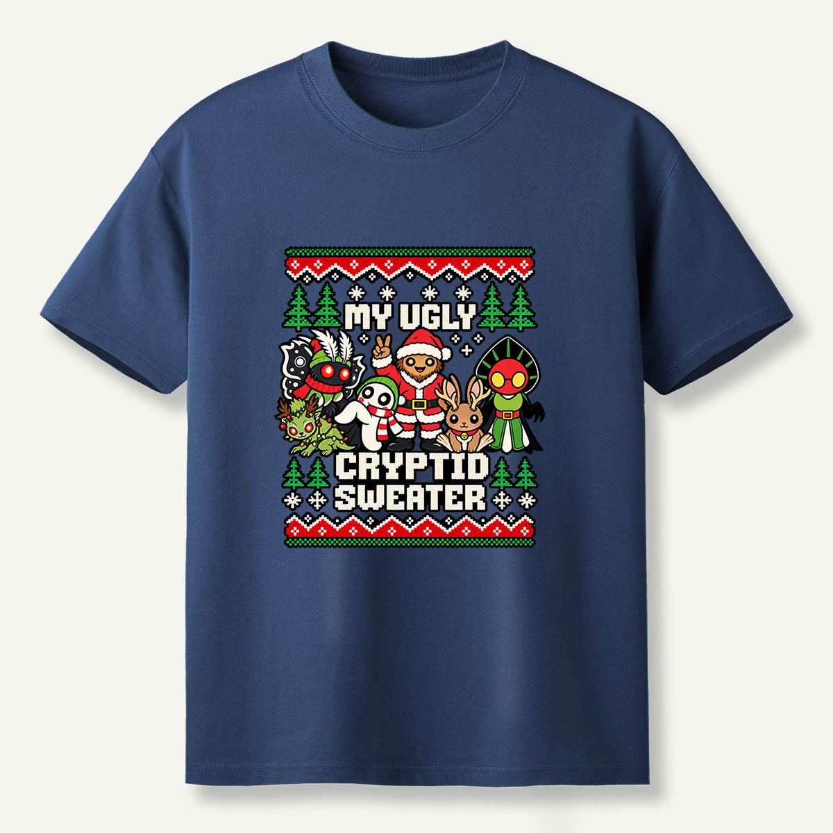 My Ugly Cryptid Sweater Christmas Creatures T-Shirt