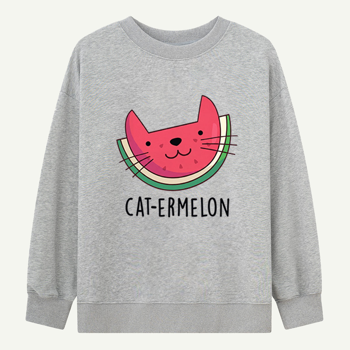 Cat Ermelon Slice Sweatshirts