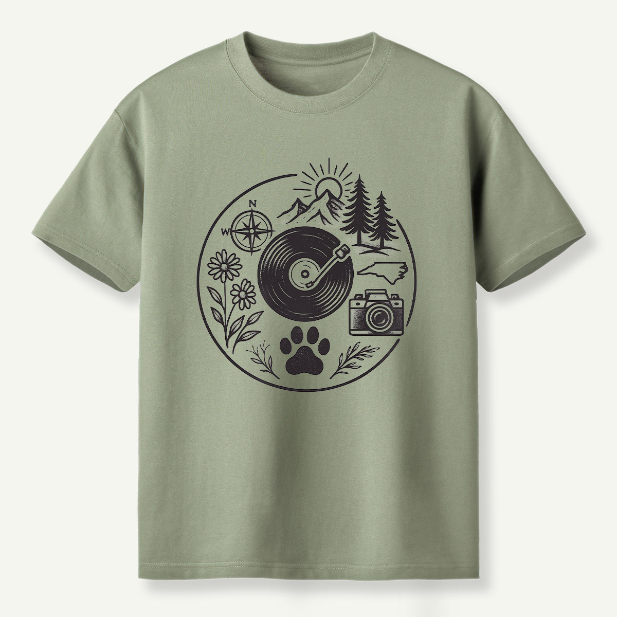 Nature Adventure Yin Yang Circle T-Shirt