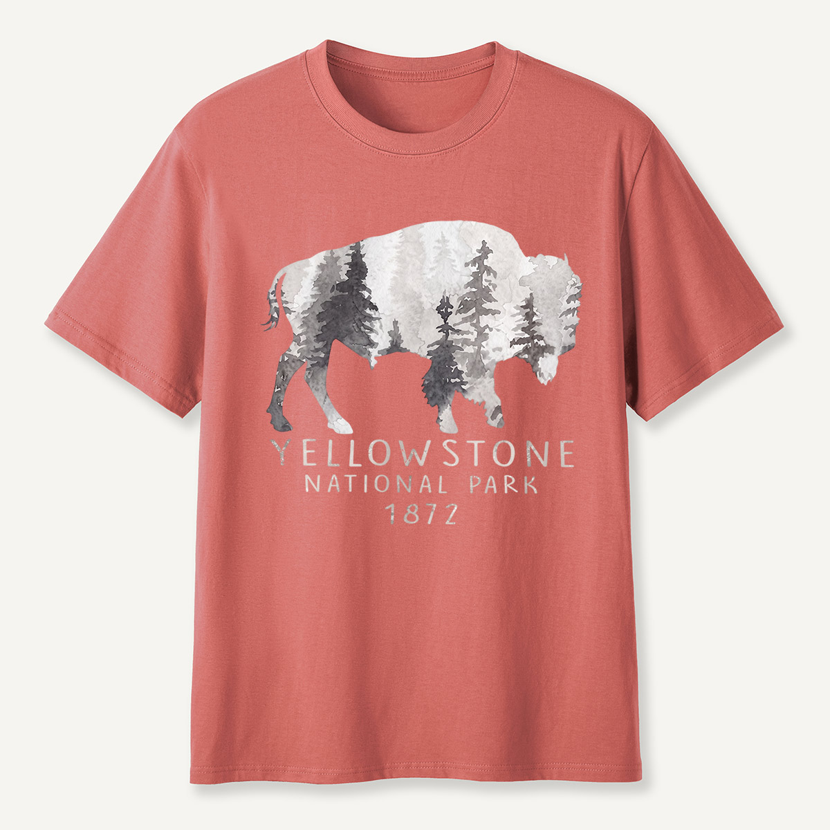 Yellowstone National Park 1872 Bison Forest T-Shirt