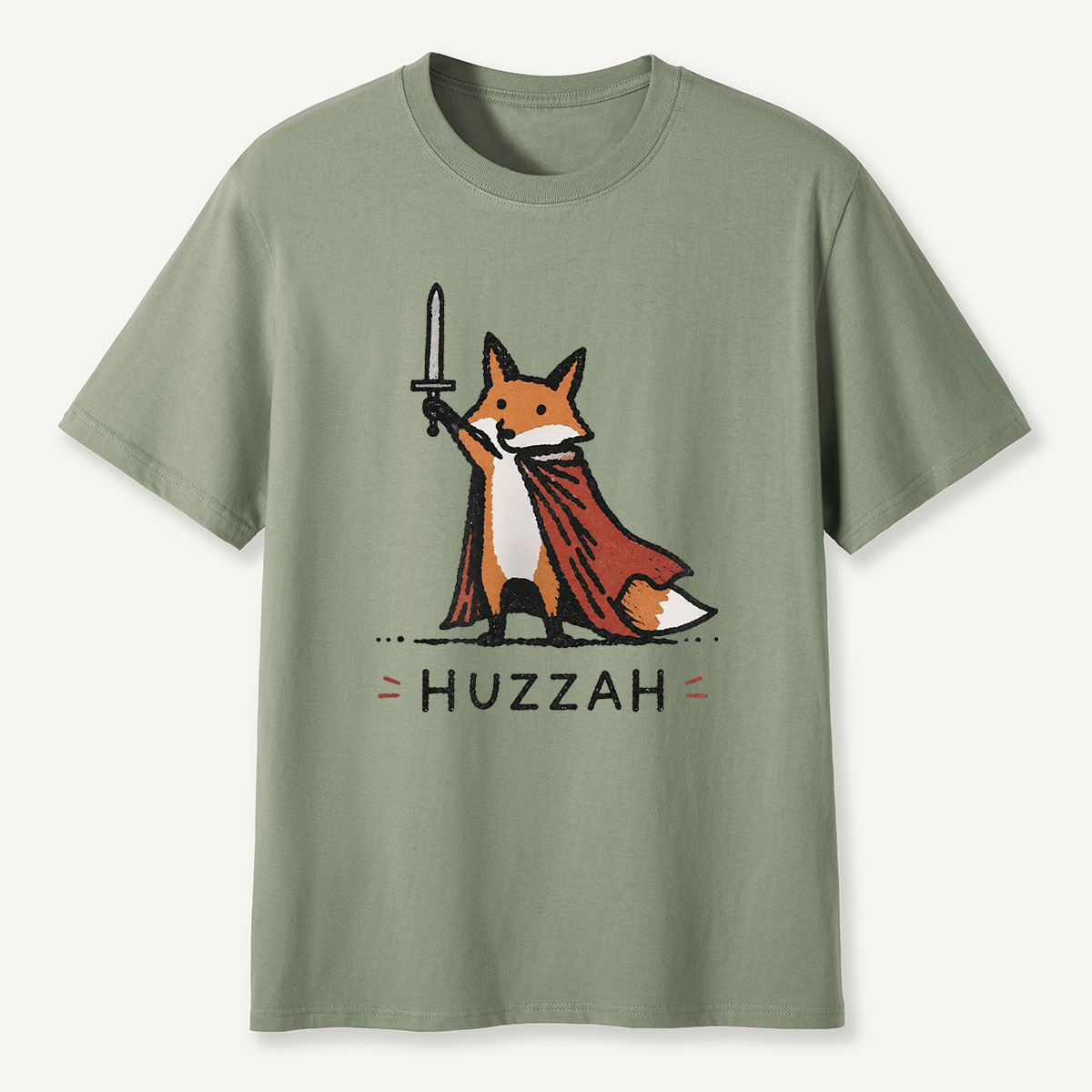 Huzzah Fox Knight T-Shirt