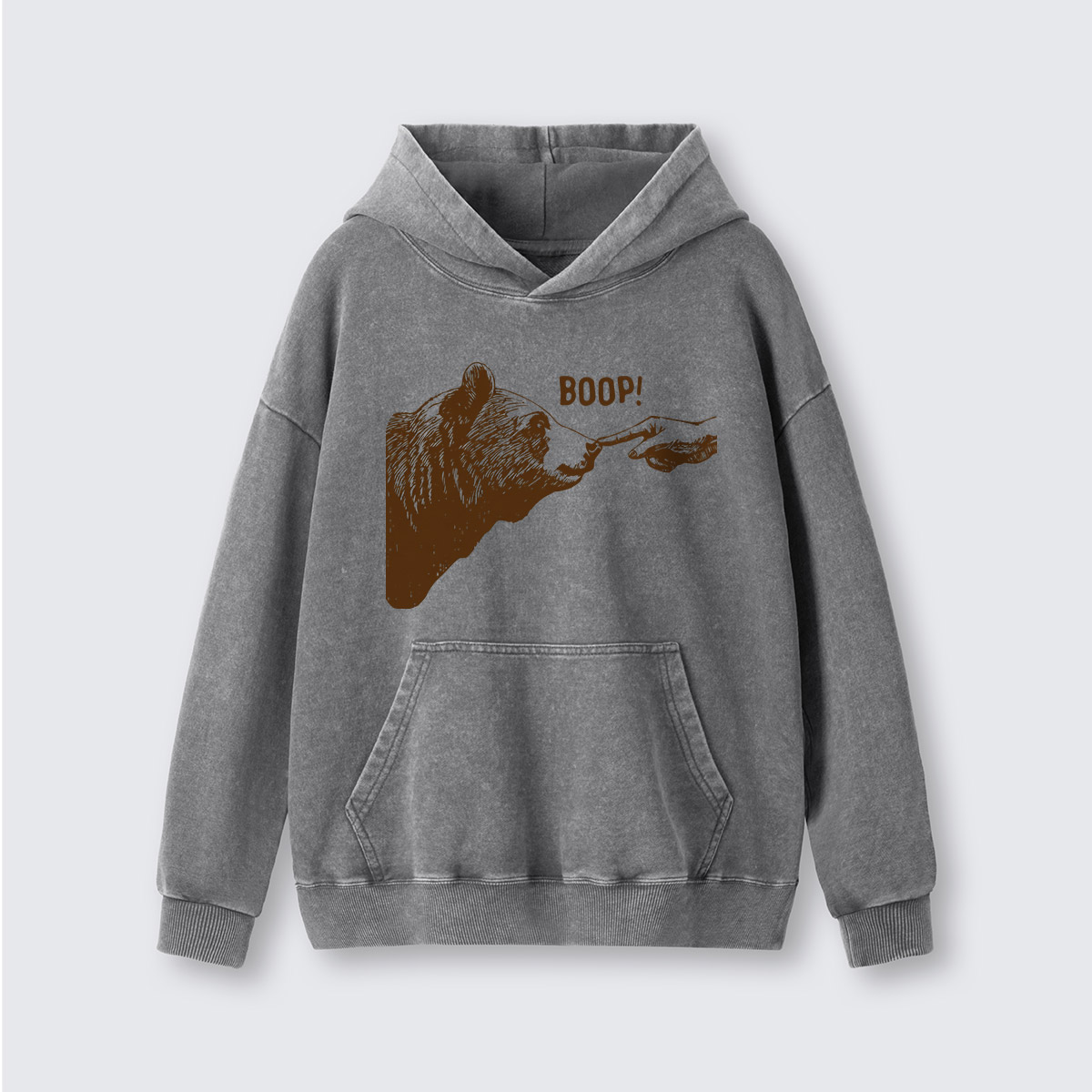 Boop Bear Nose  Washed Hoodie