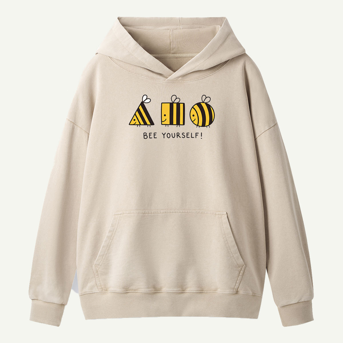 Bee Yourself Geometric Bees Washed Hoodie