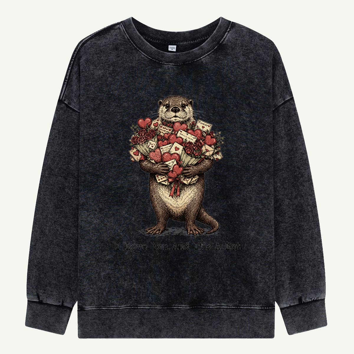 Otterly a Lot of Love Washed Sweatshirts