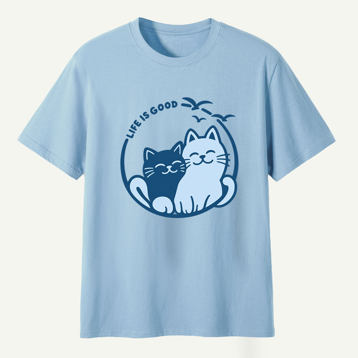 Life Is Good Three Cats T-Shirt