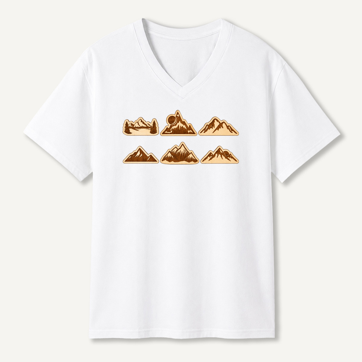 Vintage Mountain Badge Collection V-neck T-Shirt
