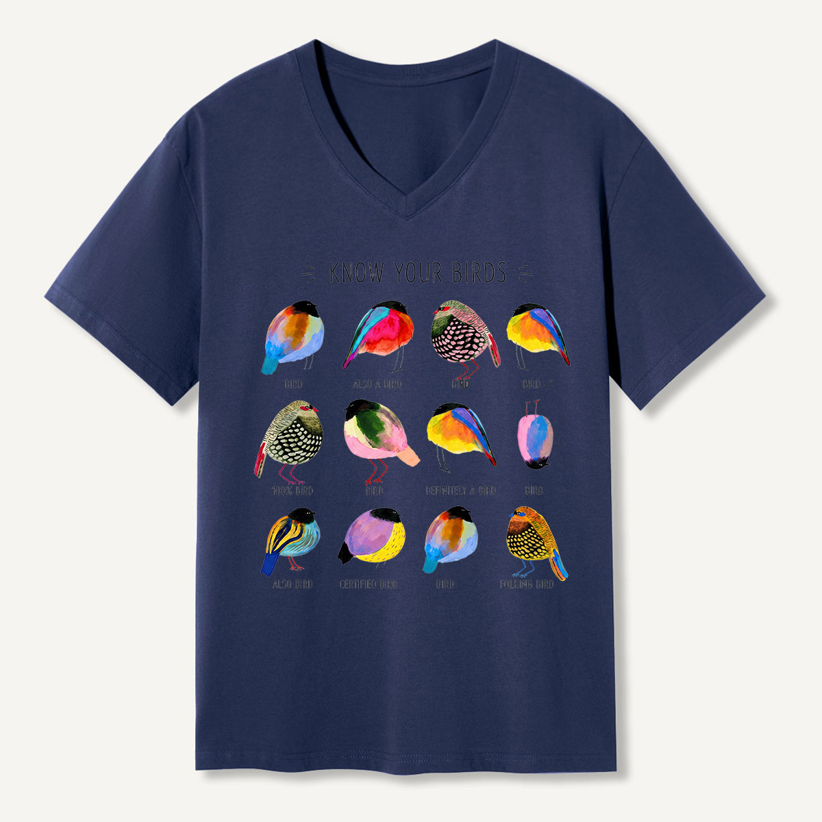 Colorful Bird Guide V-neck T-Shirt