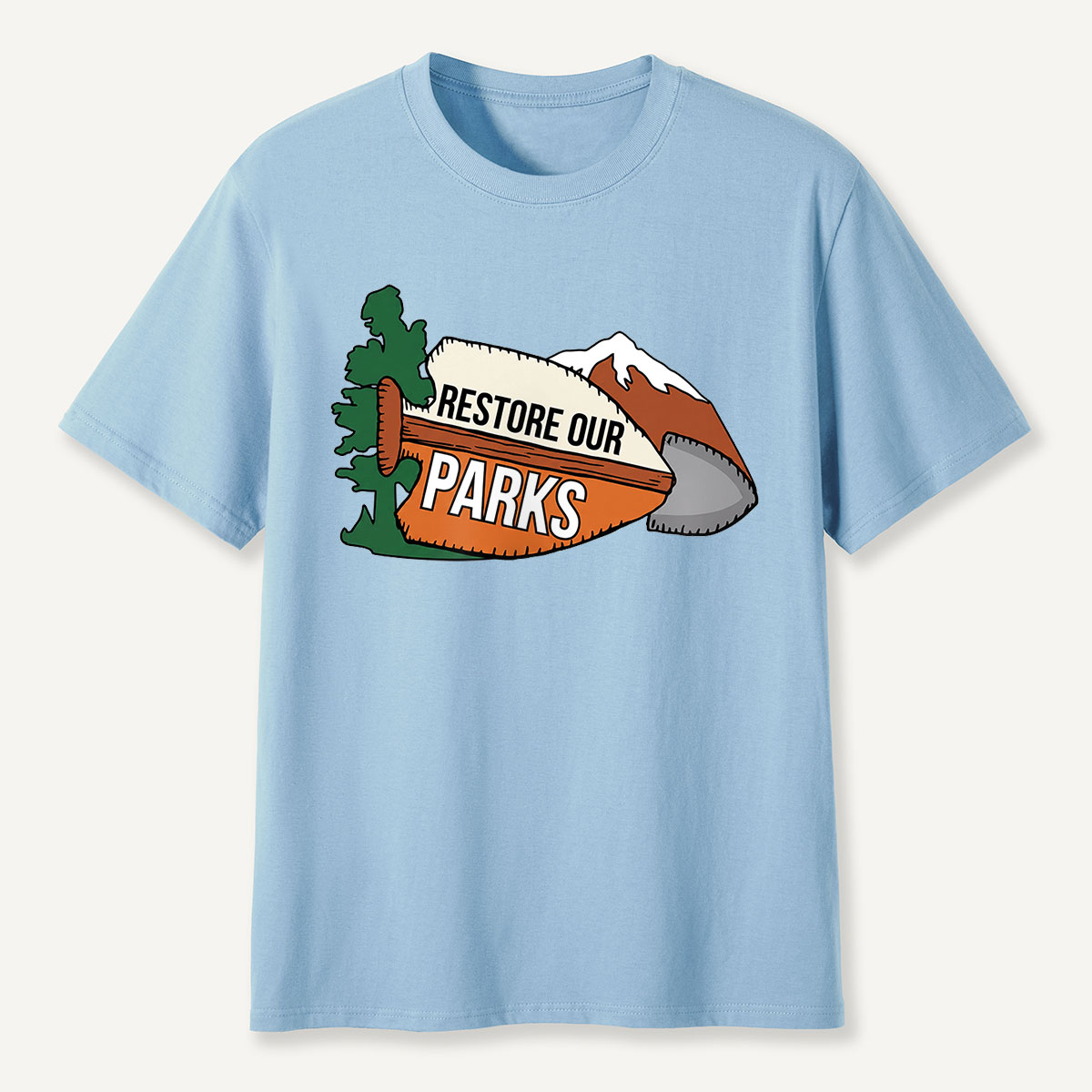 Restore Our Parks Football Badge T-Shirt