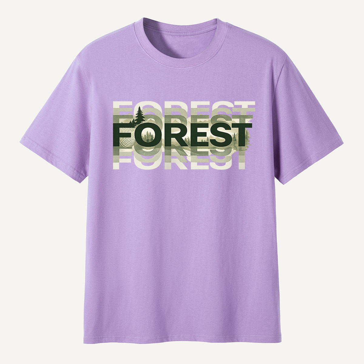 Forest Reflection Typographic T-Shirt