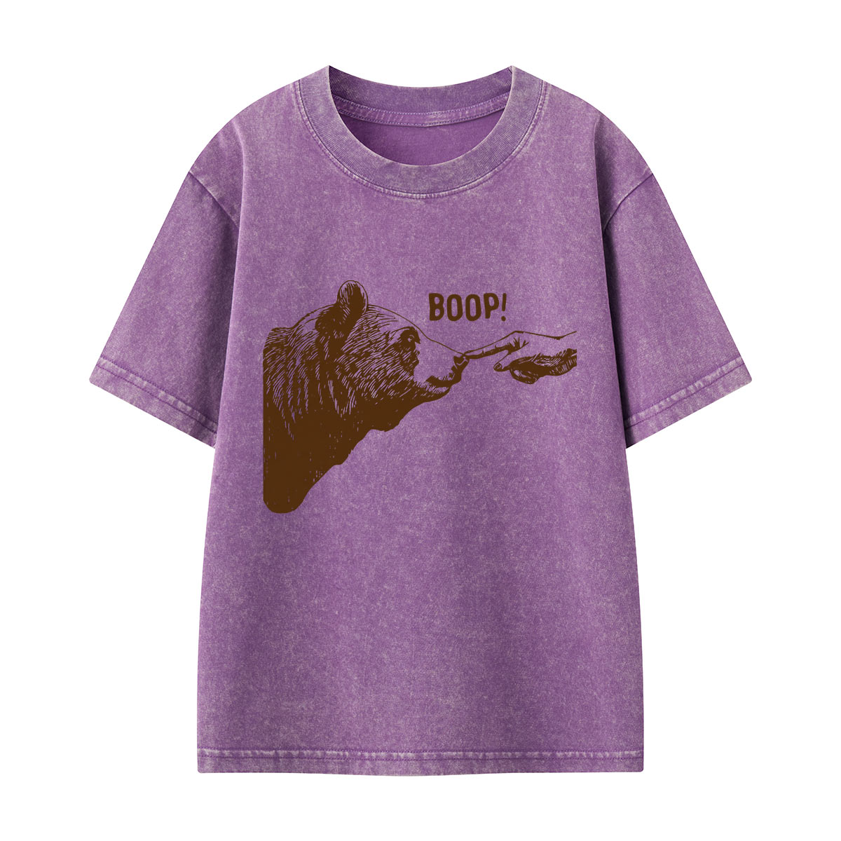 Boop Bear Nose2 Kids Washed T-Shirt