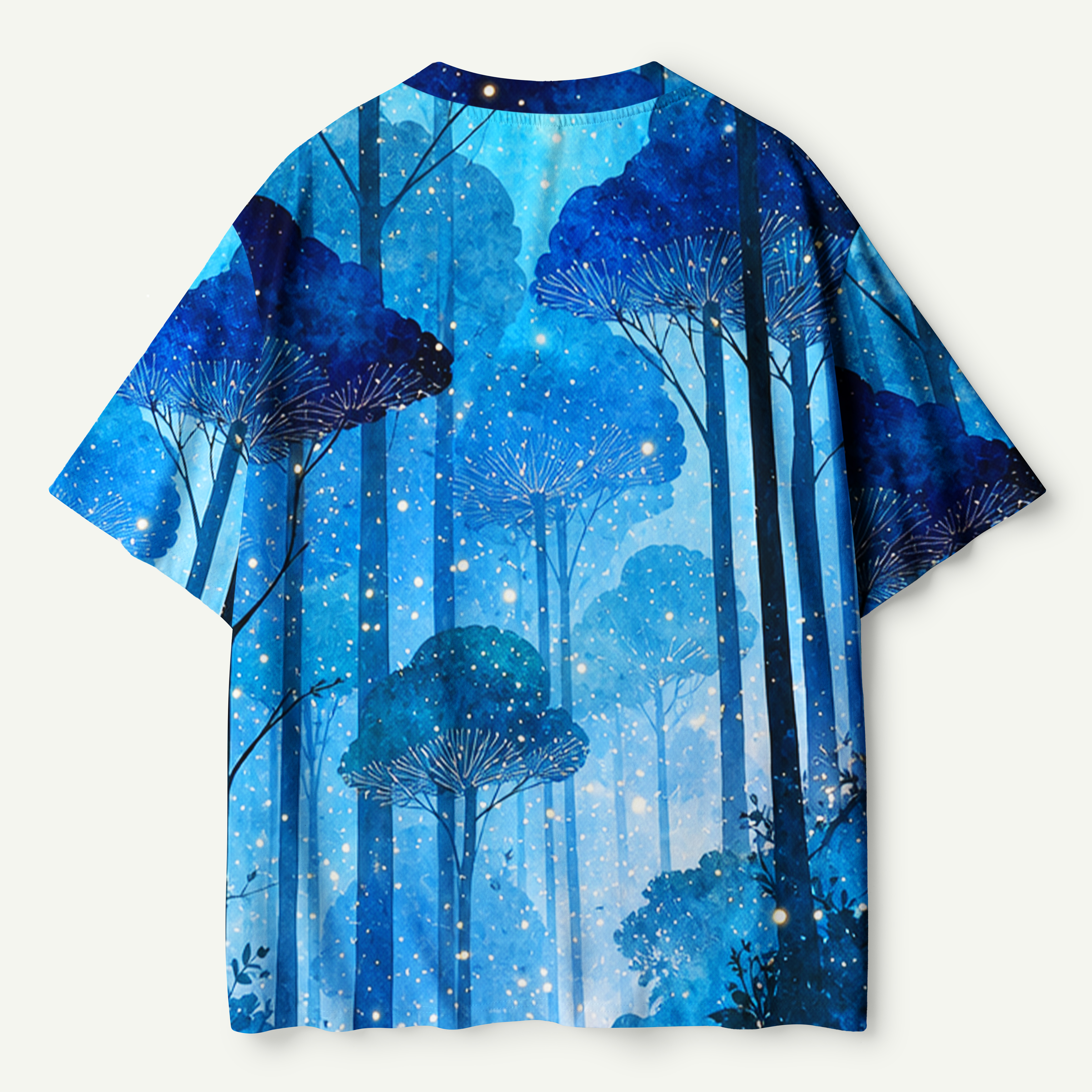 Enchanted Blue Mushroom Forest Premium Pure Cotton Tee