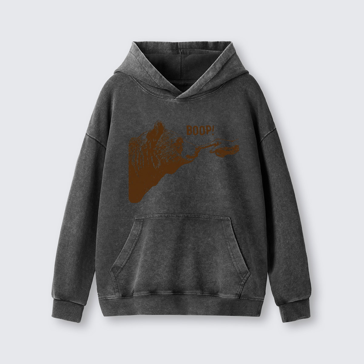 Boop Bear Nose  Washed Hoodie
