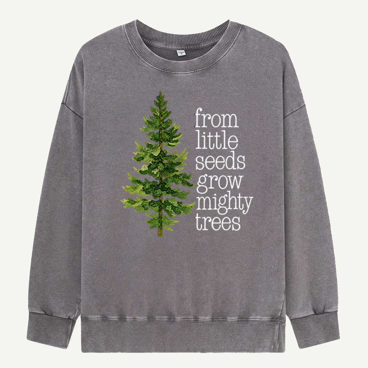 From Little Seeds Grow Mighty Trees Washed Sweatshirts