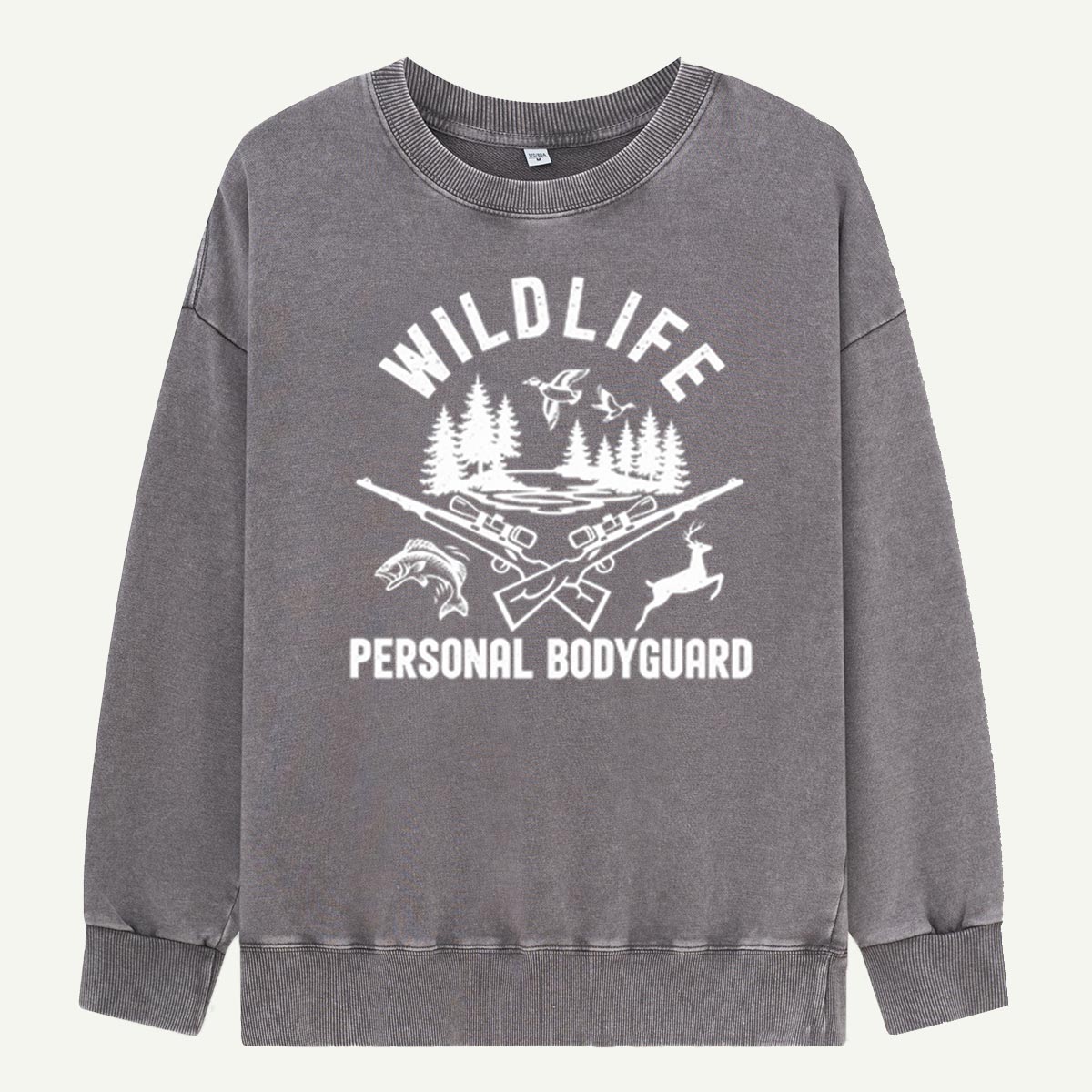 Wildlife Personal Bodyguard Nature Humor Washed Sweatshirts