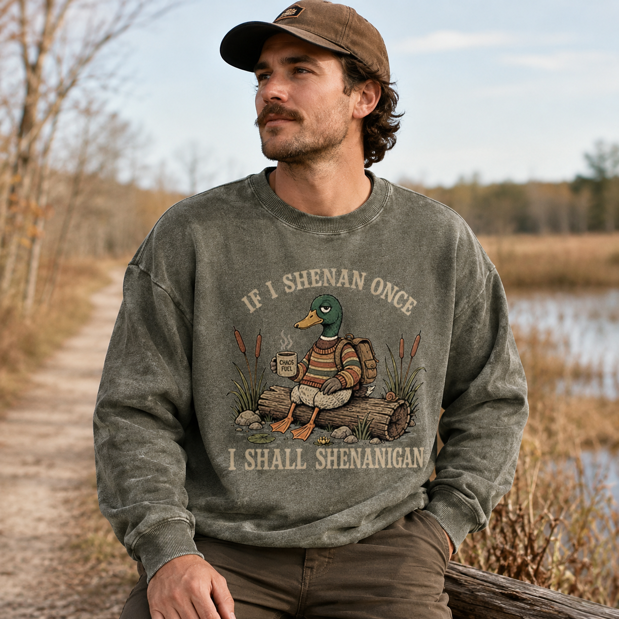 Mallard Shenanigan Fuel Washed Sweatshirts