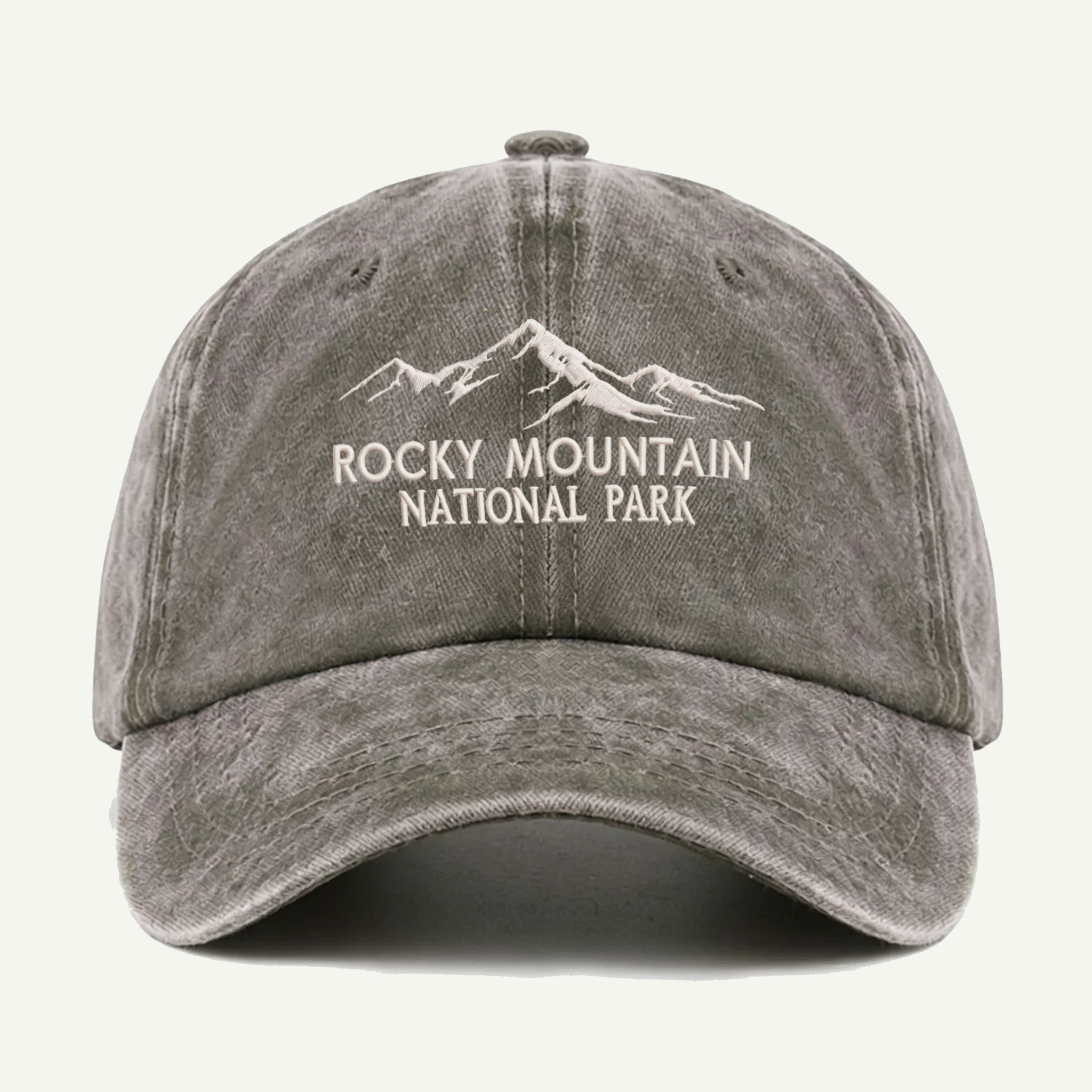 Rocky Mountain National Park Washed Embroidered Hat