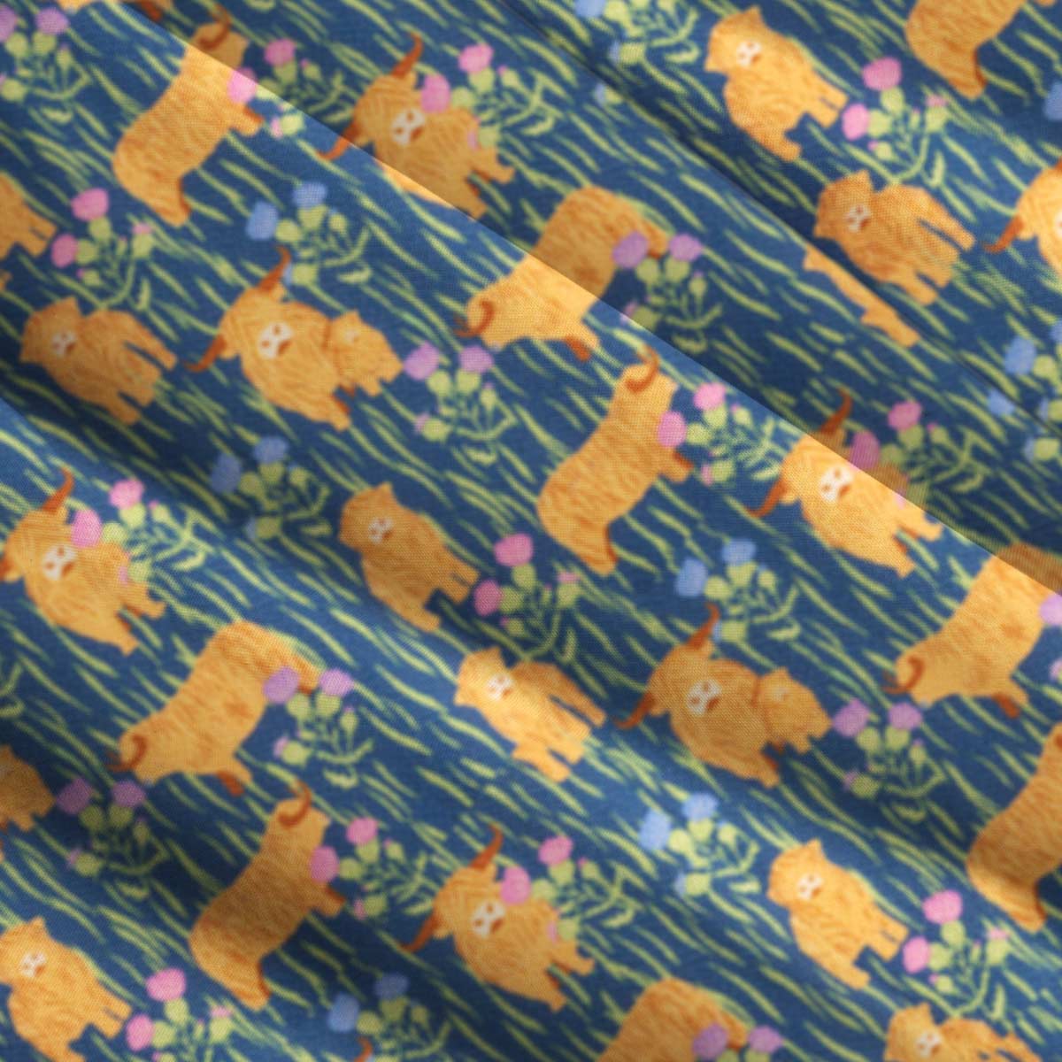 Highland Cow Meadow Story Straps Maxi Dress With Pockets
