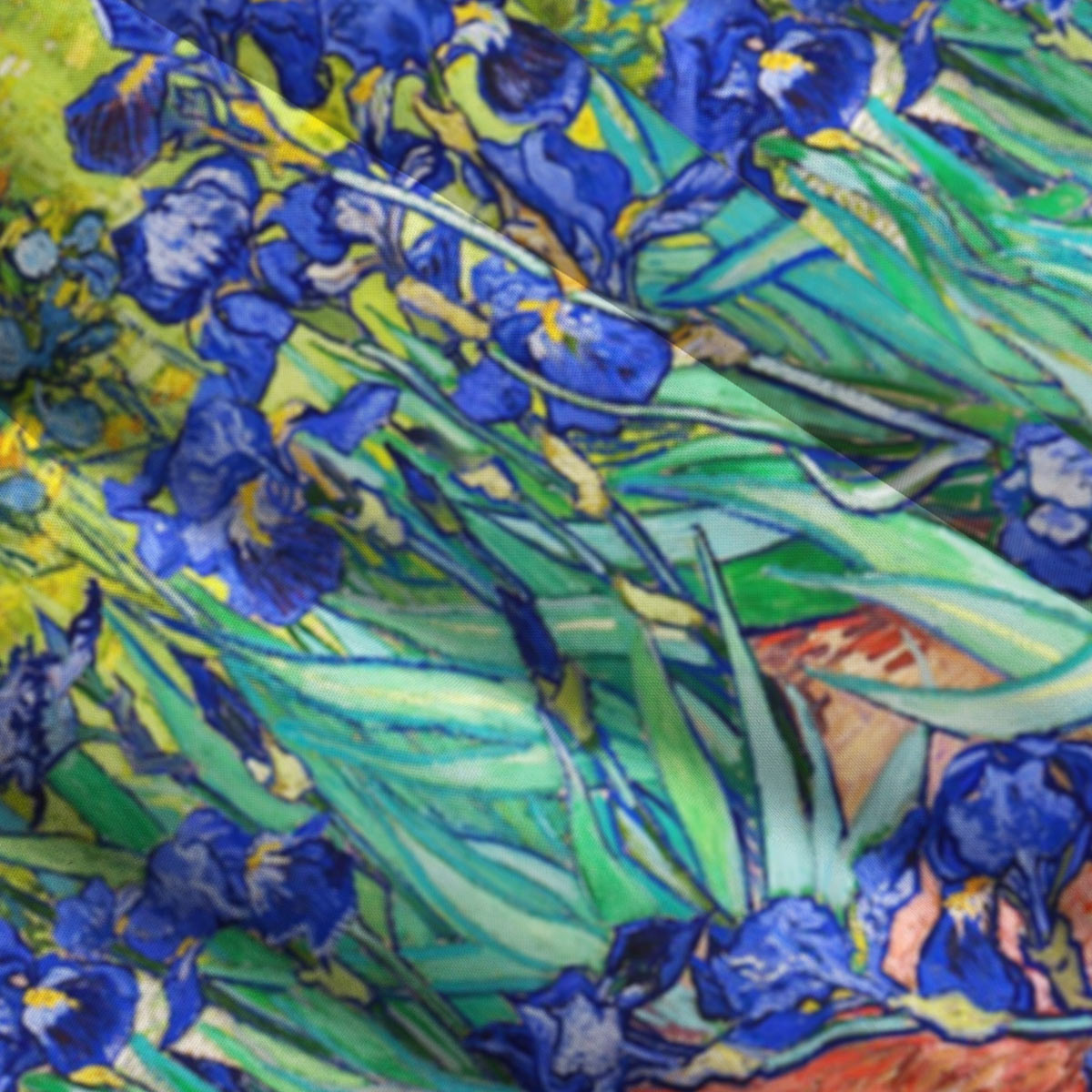 Blue Iris Oil Painting Straps Maxi Dress With Pockets