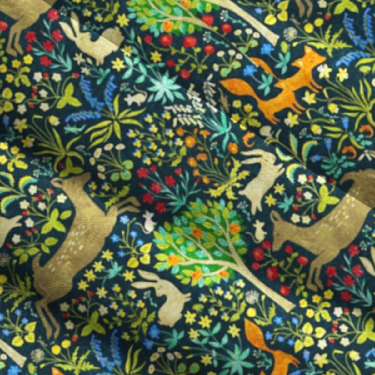 Enchanted Woodland Tapestry Straps Maxi Dress With Pockets