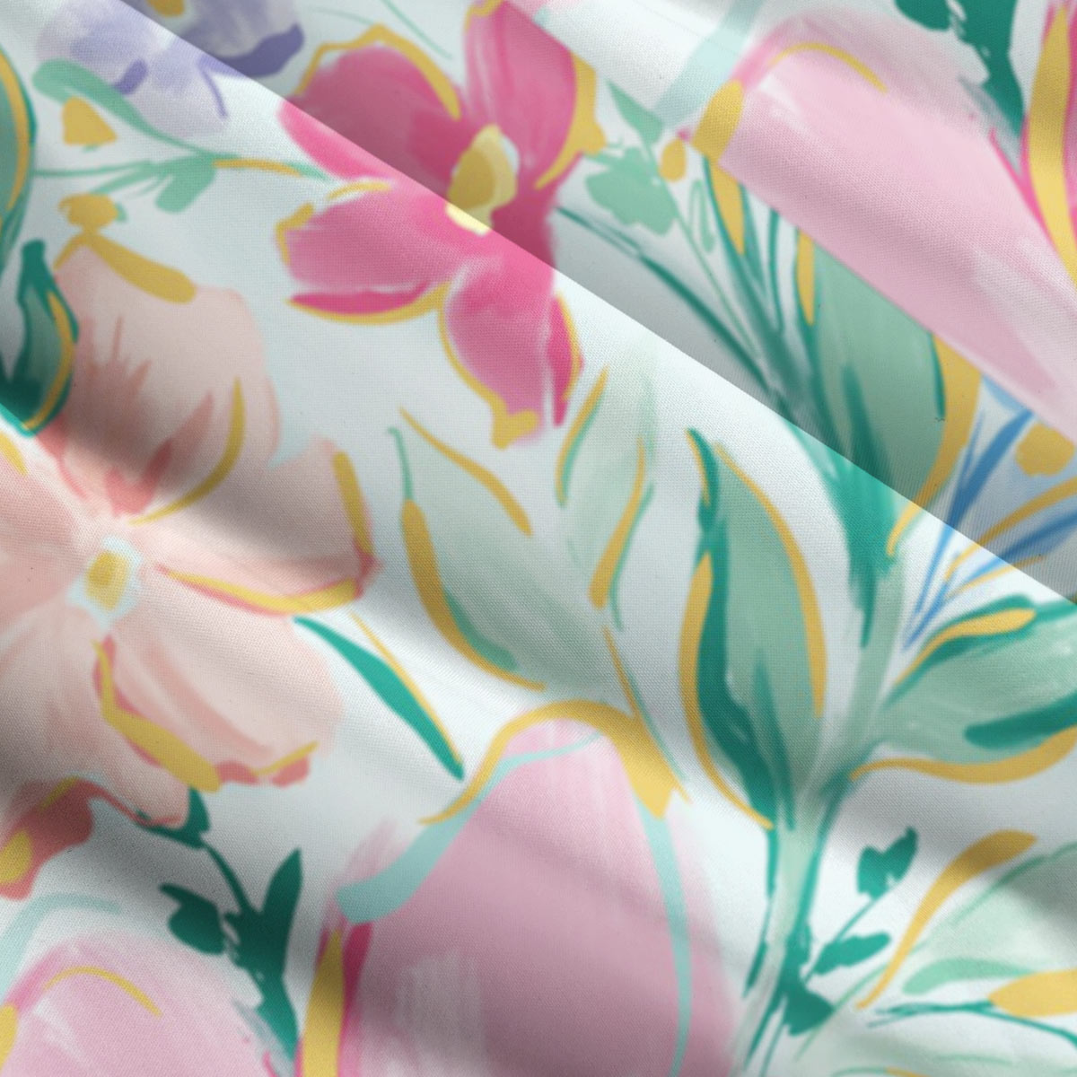 Watercolor Dream Pastel Floral Straps Maxi Dress With Pockets