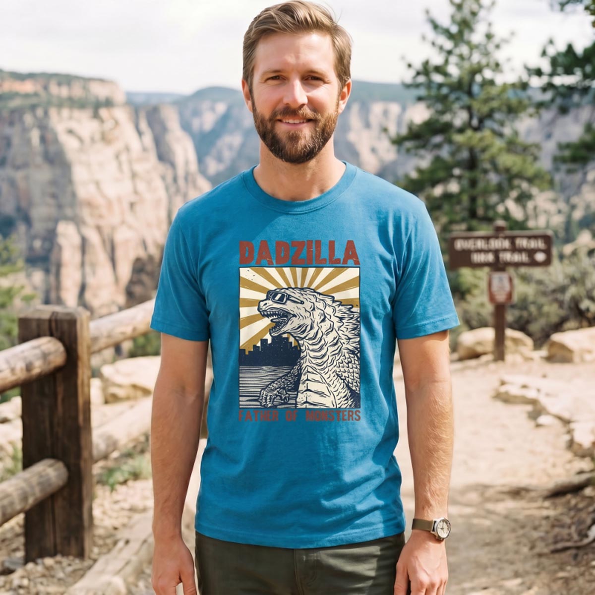 Monster Dad Retro Sunset T-Shirt