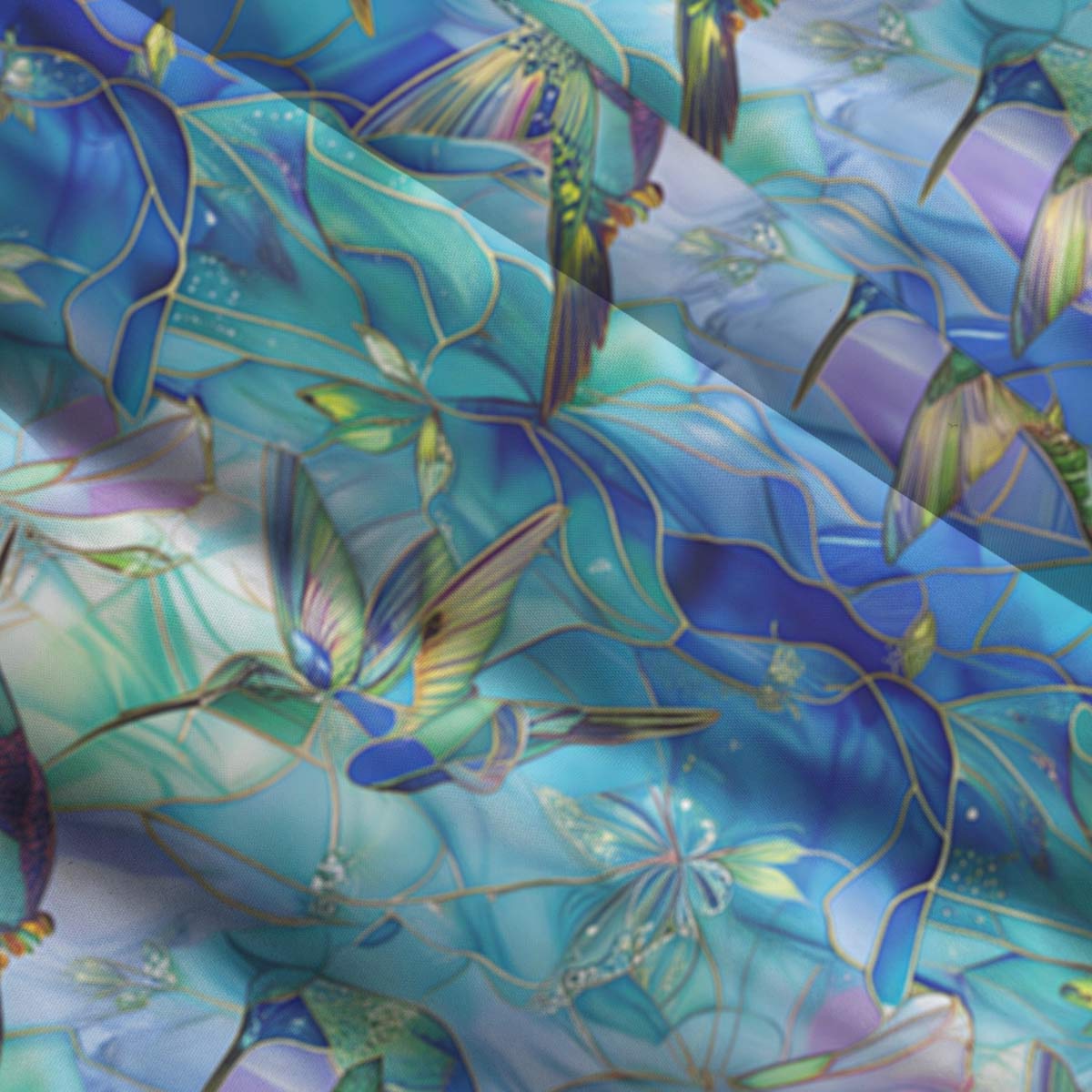 Hummingbird Garden Straps Maxi Dress With Pockets