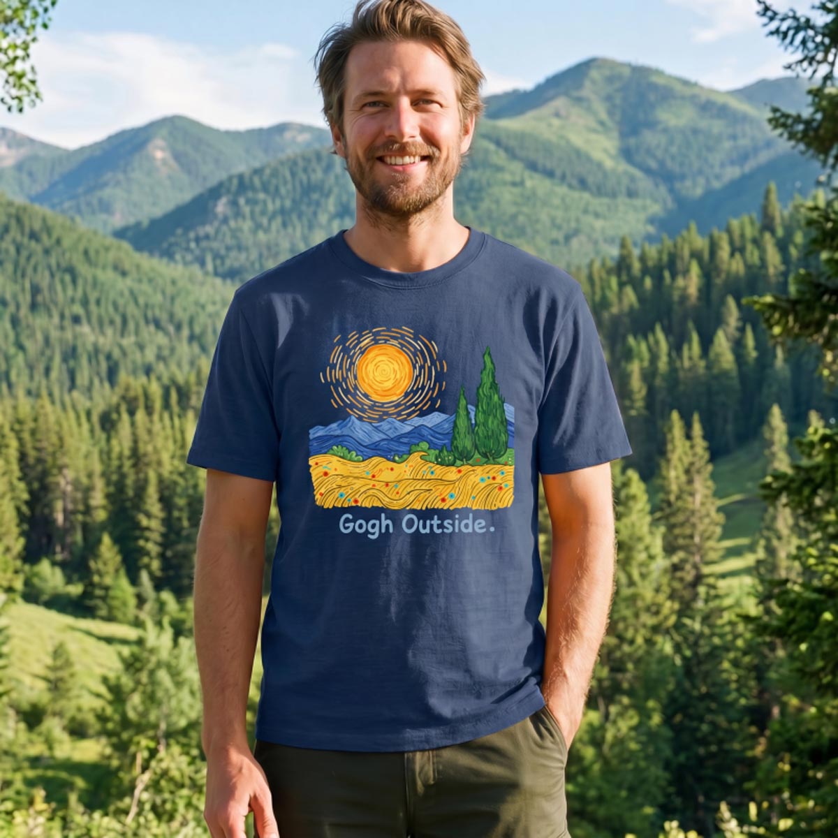 Sun Field Gogh Outside T-Shirt