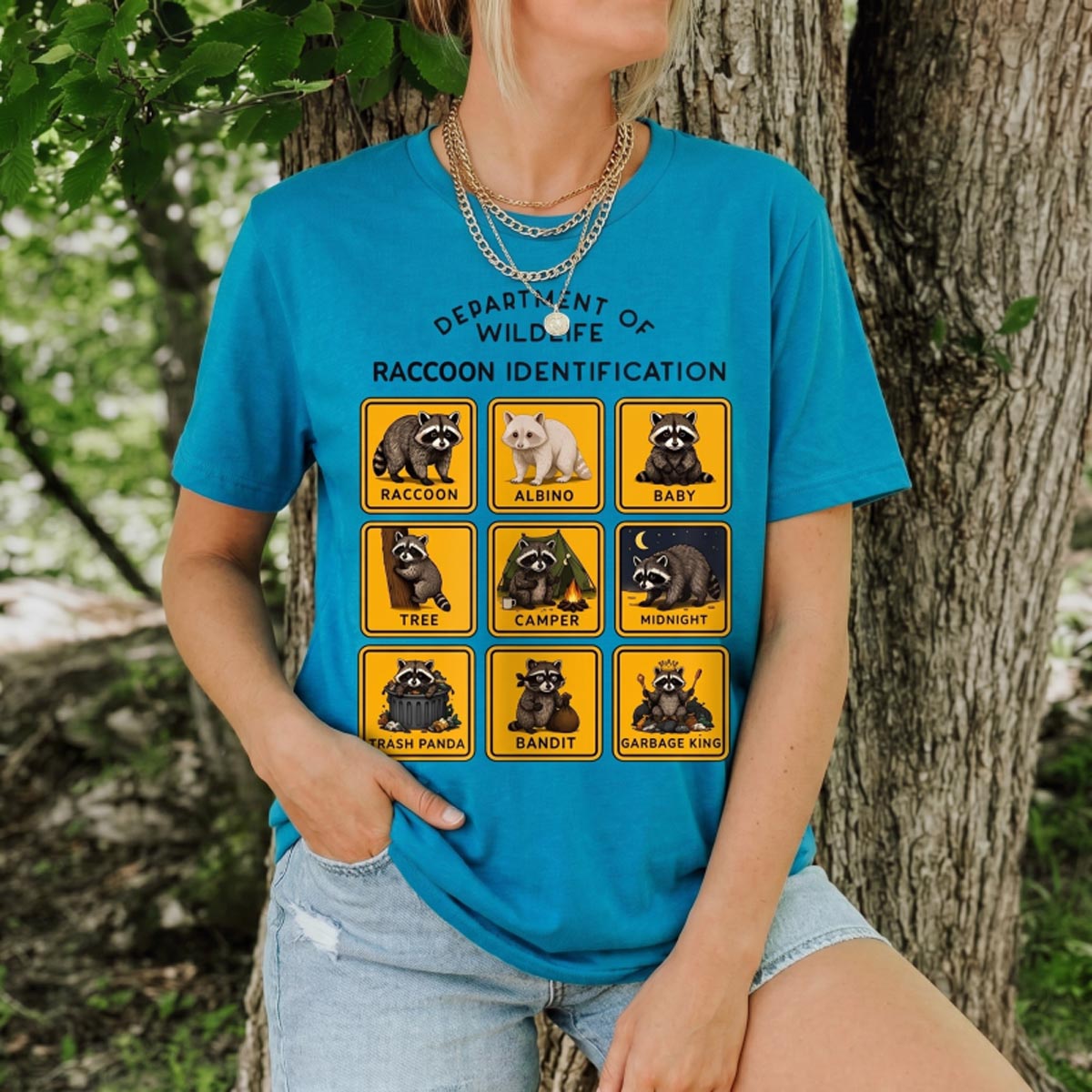 Department of Wildlife Raccoon Identification T-Shirt