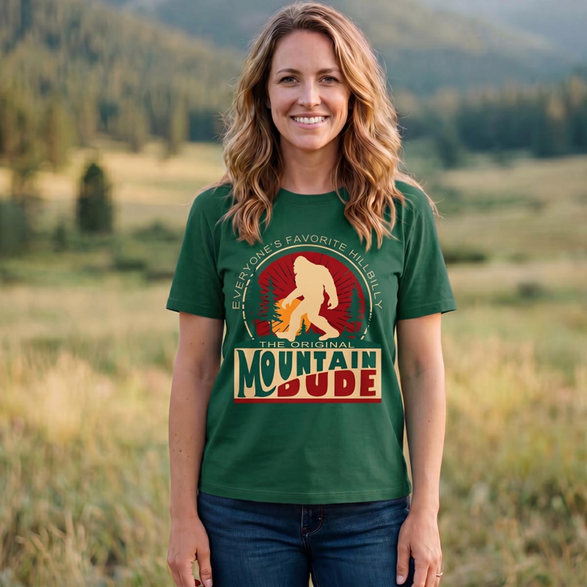 The Original Mountain Dude Cryptid Forest T-shirt