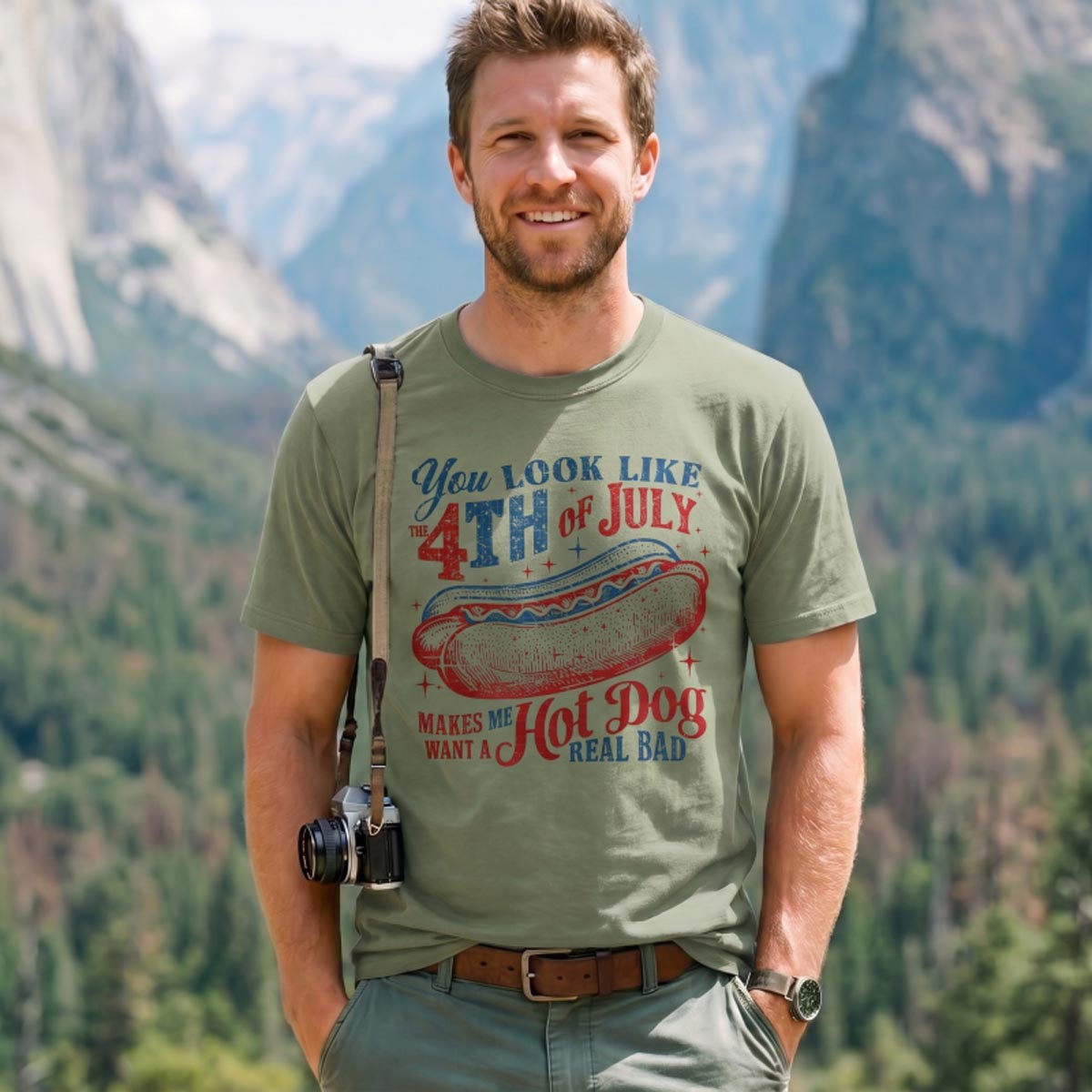 You Look Like the 4th of July Hot Dog T‑Shirt