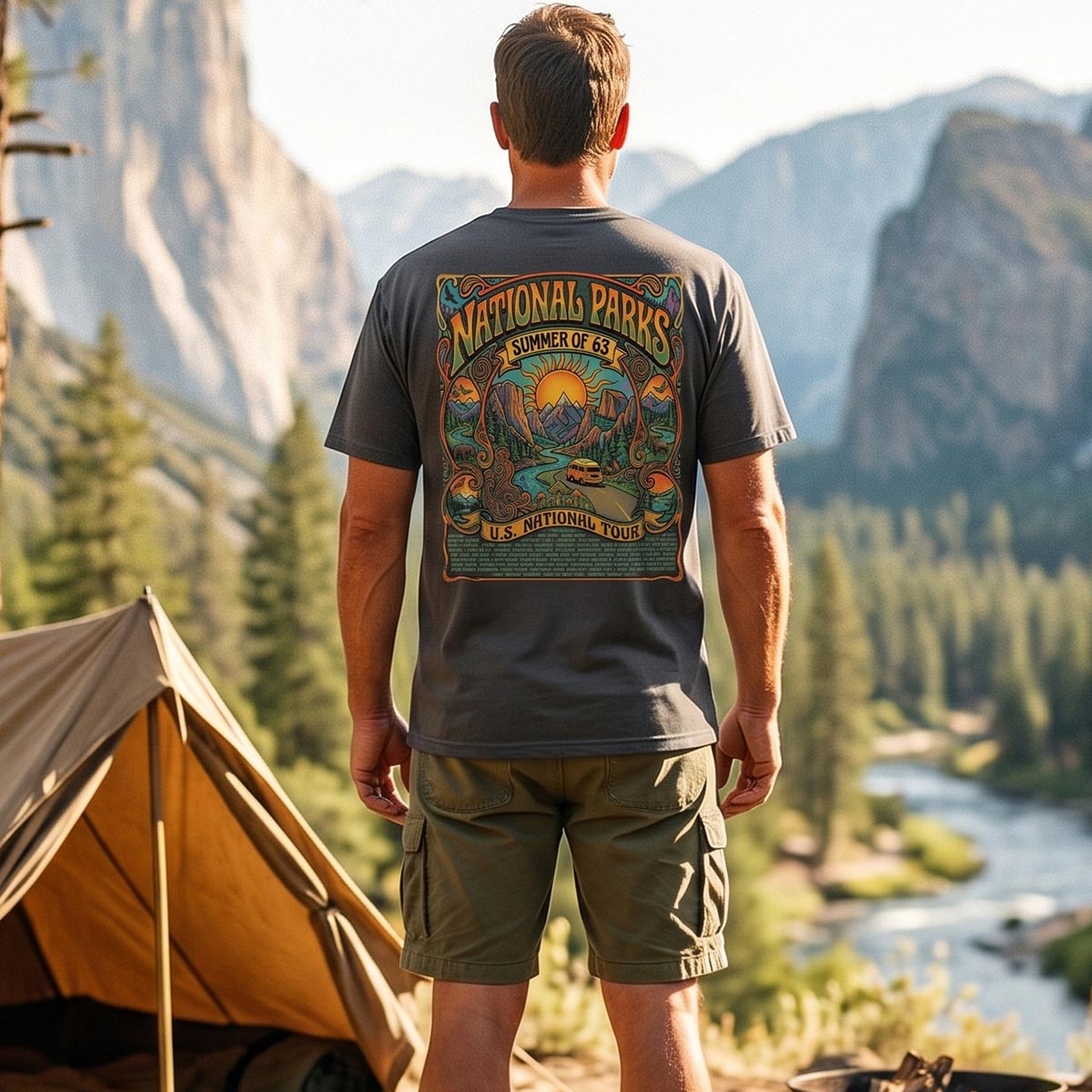 Vintage National Parks US Tour Summer of 63 Retro T-Shirt