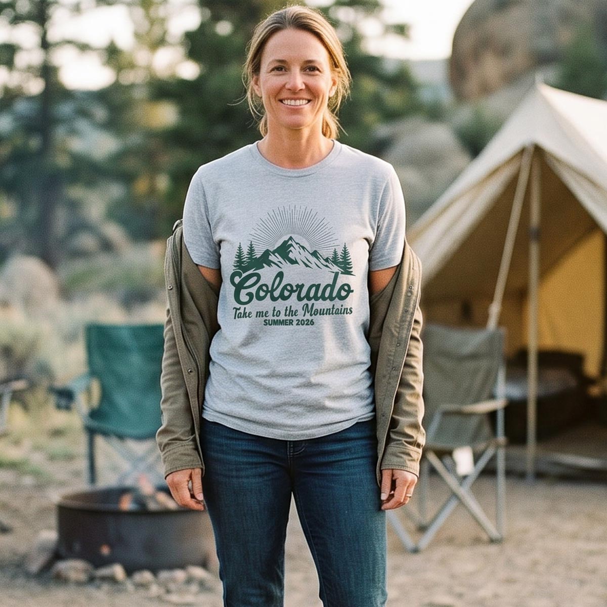 Colorado Mountains Summer 2026 Nature Wanderlust T-Shirt
