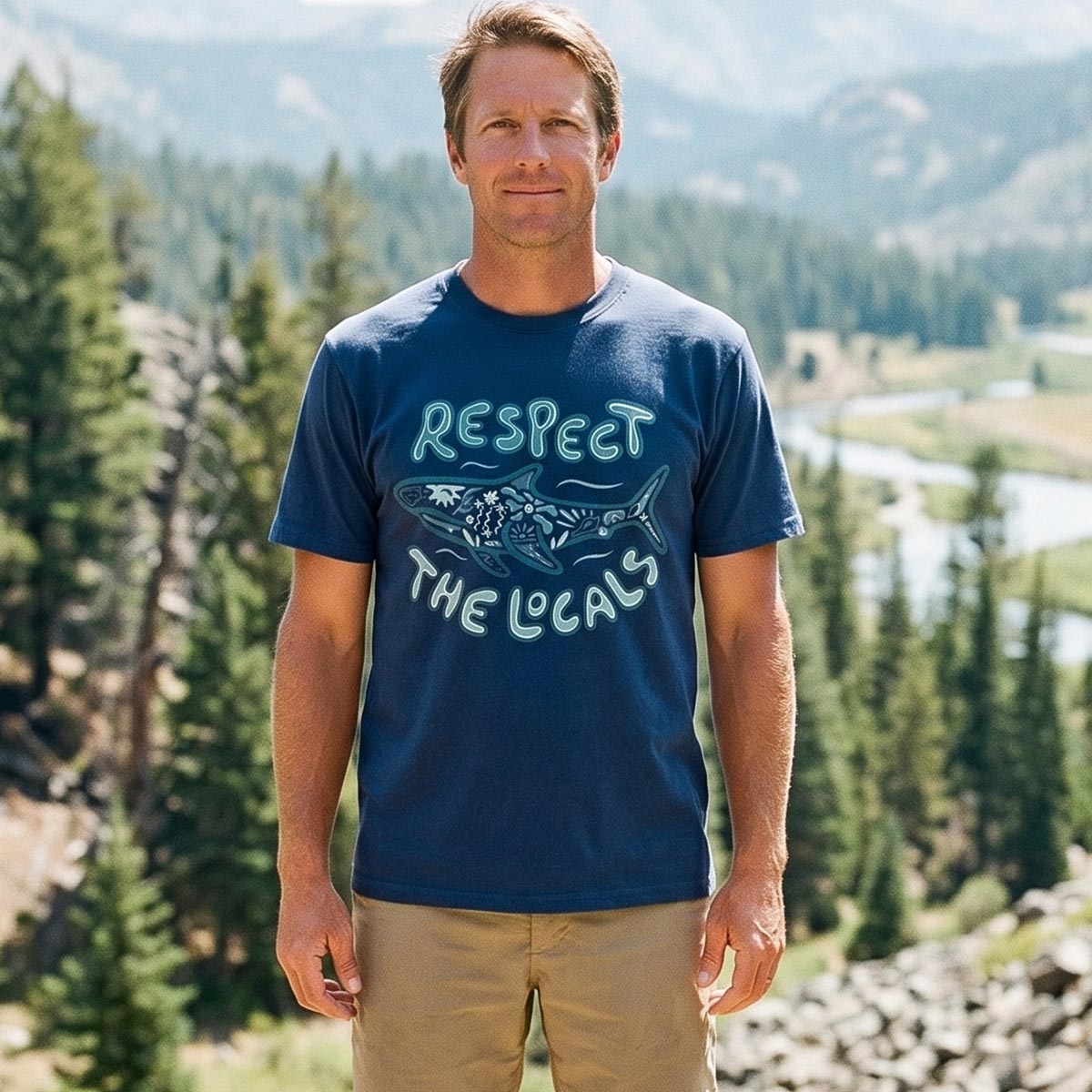 Coastal Ocean Shark Respect the Ocean Wildlife T-Shirt