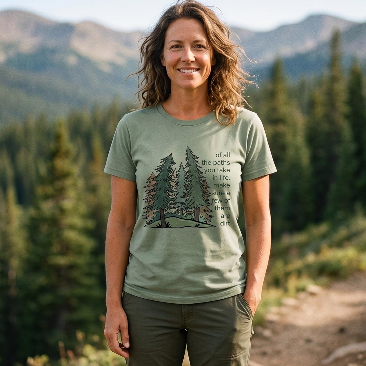 Forest Paths Nature Quote T-Shirt