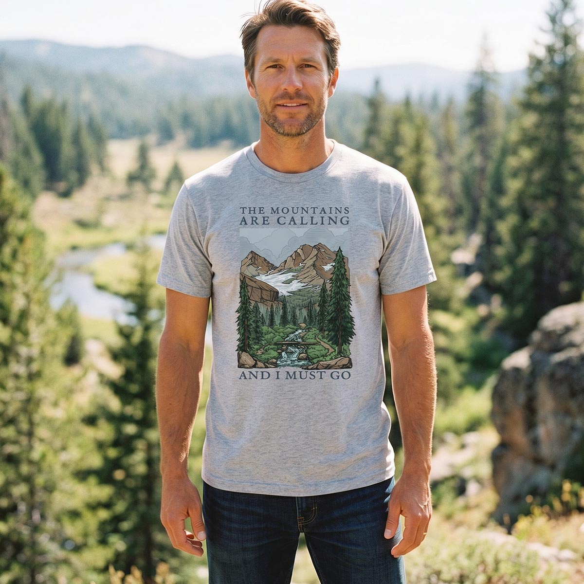 Mountain Adventure Landscape T-Shirt