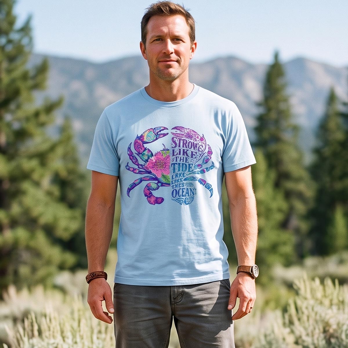 Strong Like the Tide Crab Ocean T-Shirt