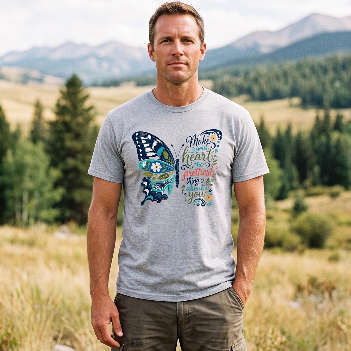 Inspirational Butterfly Nature Quote T-Shirt