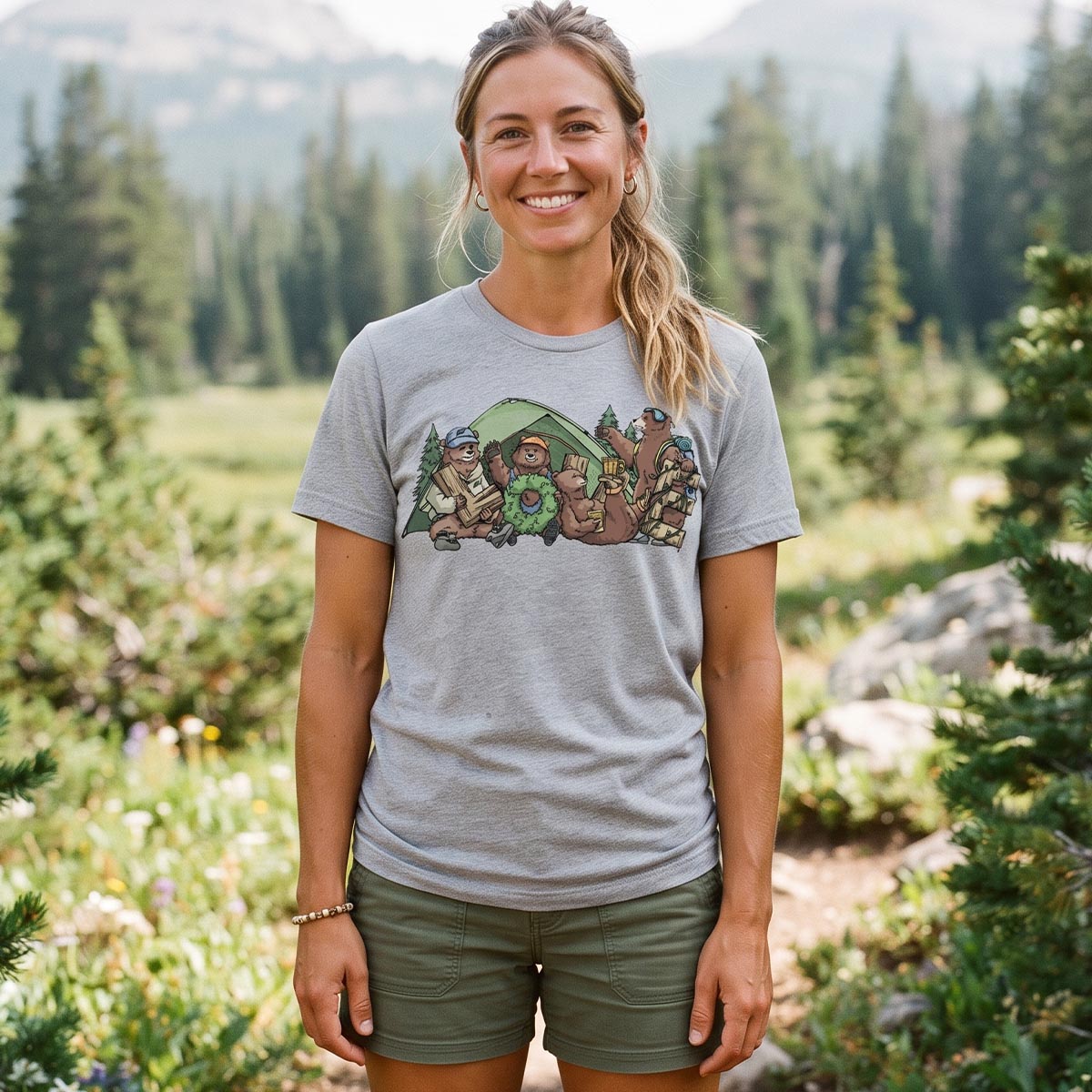 Happy Camping Bears T-Shirt
